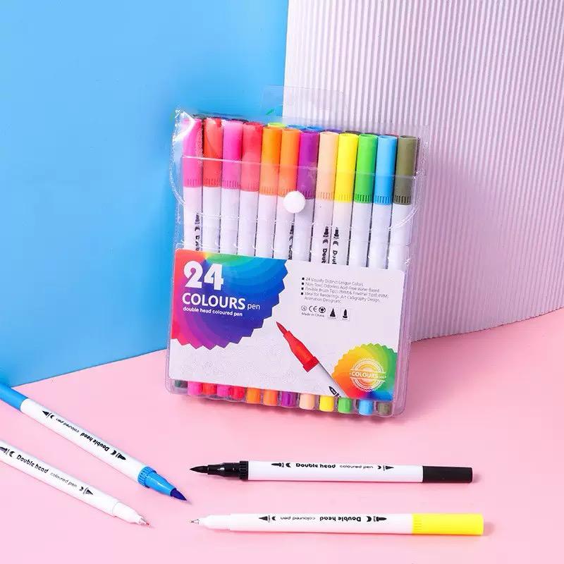 Miniatura 15 de Marcadores Doble Punta Pincel - cantidad: 12pcs